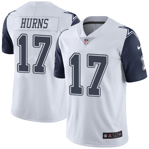 Nike Cowboys #17 Allen Hurns White Men's Stitched NFL Limited Rush Jersey